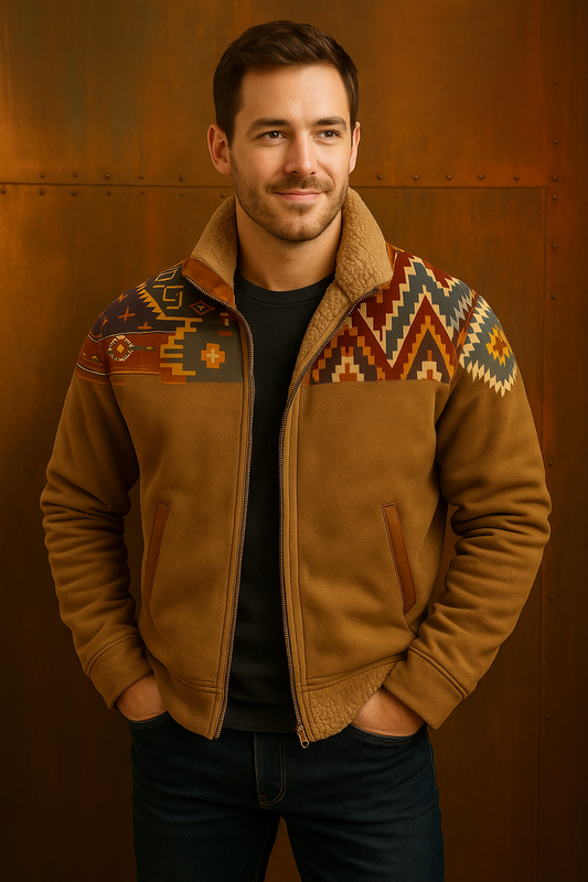 Western Tribal Sherpa Jacket