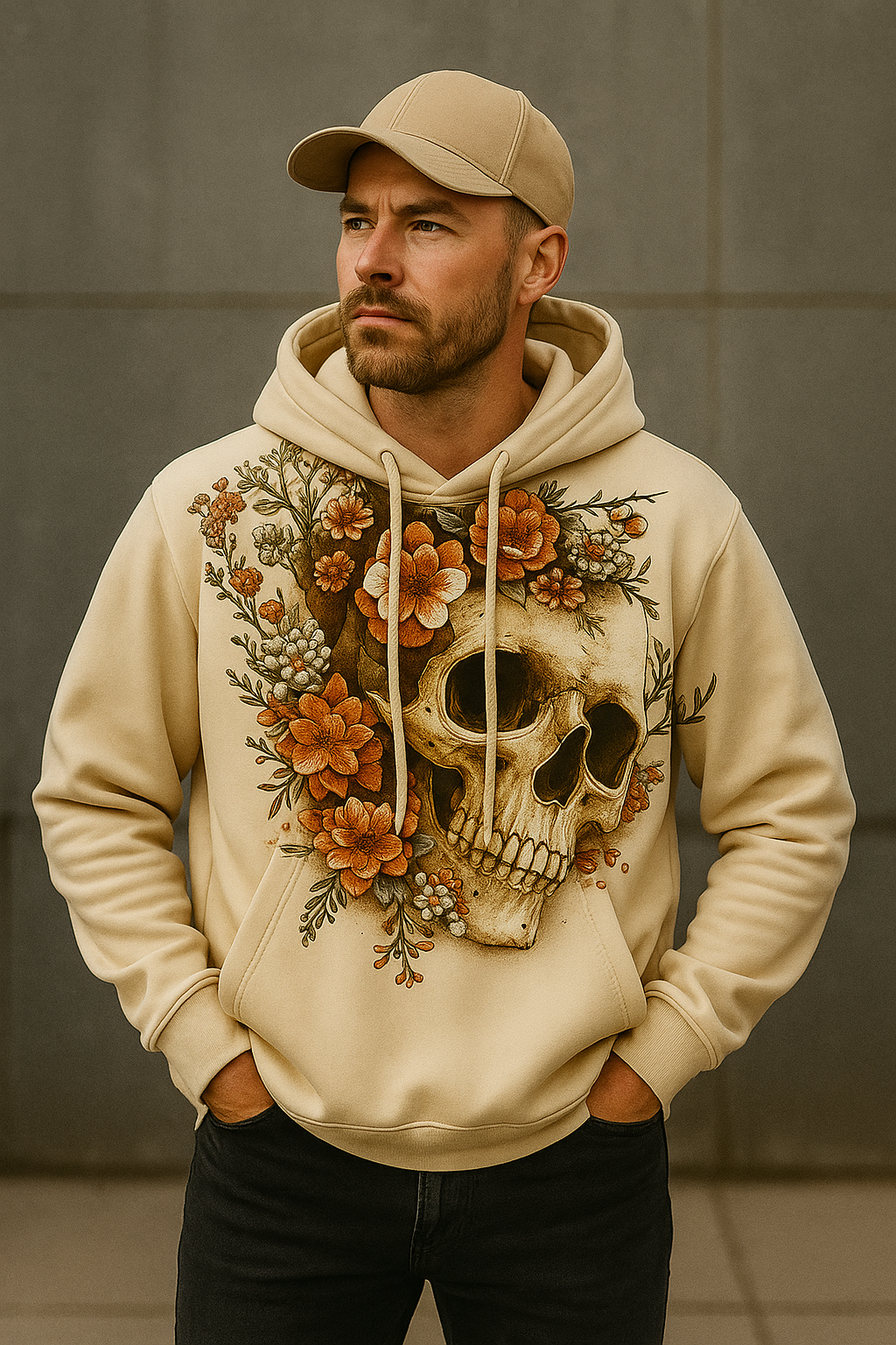 Floral Skull Bloom Hoodie