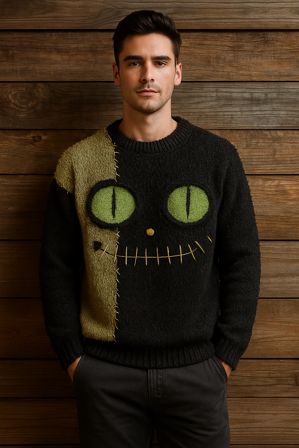 Monster Patch Cat Sweater