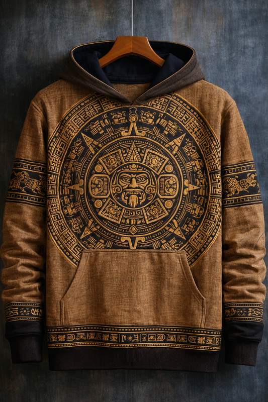 Aztec Calendar Warrior Hoodie
