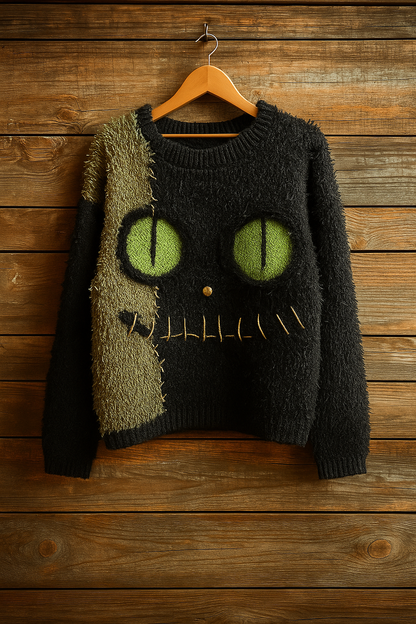 Monster Patch Cat Sweater
