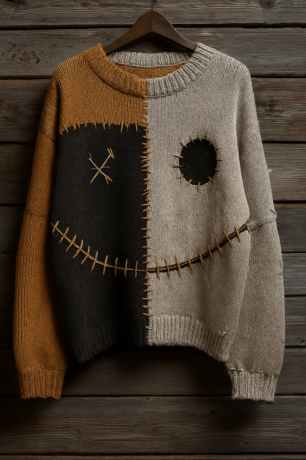 Evil Patch Smile Sweater